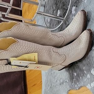 Snakeskin cowboy boots